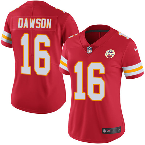 Women's Limited Len Dawson Nike Jersey Red - #16 Rush NFL Kansas City Chiefs